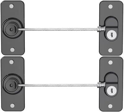 Veiligheidssloten - Raambegrenzers - Thuisbeveiliging - Zonder boren - 2 stuks - Zwart