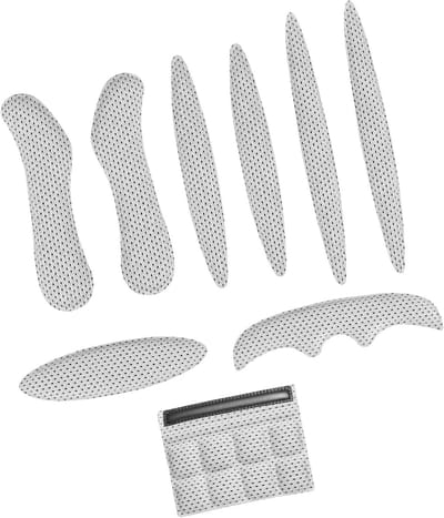 Helm Kussens - Helm Voering - Comfortabel Rijden - Schokabsorberend - 12x2.5CM - Lichtgrijs