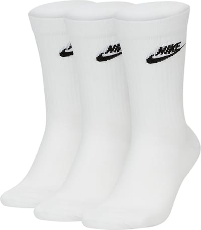 paar Nike sneakersokken Essential Crew zwart/wit SK0109
