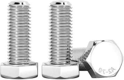 Zeskantschroeven DIN 933 M10 x 25 mm Roestvrij Staal A2 V2A (10 Stuks)