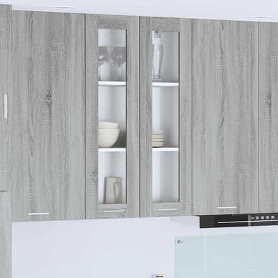 vidaXL - Hangkast - Grijs - Sonoma - 60 - x - 31 - x - 100 - cm - Bewerkt - hout