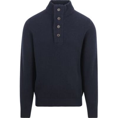 Barbour Trui Wol Patch Navy - Maat S - Heren - Quarter zip
