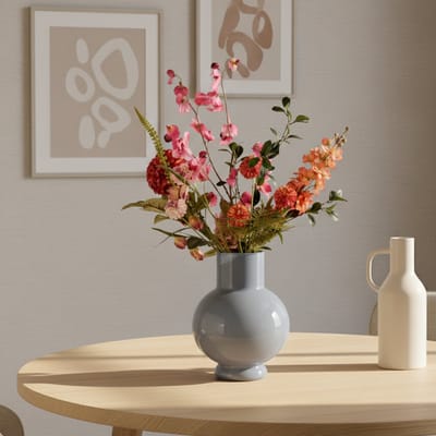 Hakbijl Glass Bloemenvaas Deborah - Donker Grijs - glas - D31 x H39 cm