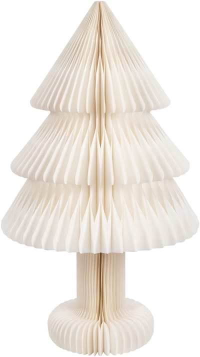 J-Line decoratie Kerstboom Vouwbaar - papier - wit - large