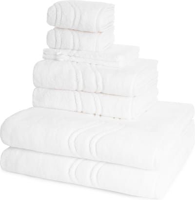 Ross Dames en Heren 2 X Washand 2 X gasten- 2 X douche- 2 X handdoek in een set Cashmere feeling