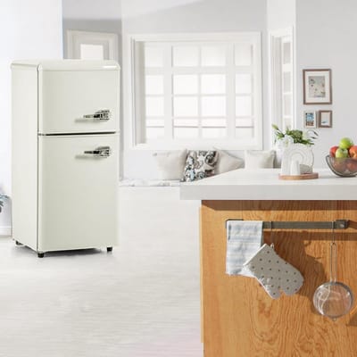 Compacte koelkast - Kleine koelkast - Dranken bewaren - Dubbele deur - 60 liter - Wit