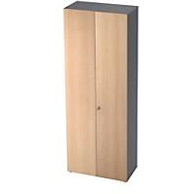 Kast TOPAS LINE, Garderobekast, 6 ordnerhoogten, B 800 mm, grafiet/eikenpatroon