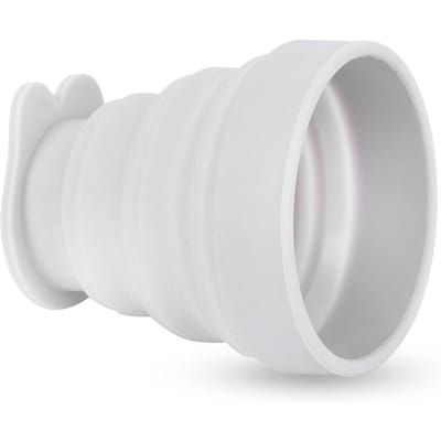 200ml Pique-nique Camping Extérieur Portable Patte de Chat Silicone Tasse Pliante Voyage avec Couvercle white