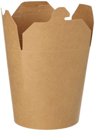25 Borden Snackbox rond 470 ml 9,8 cm x 8,2 cm x 7 cm bruin