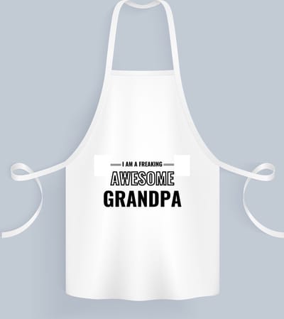 Akyol - i am a freaking awesome grandpa Keukenschort - Opa - de meest geweldigste opa - verjaardagscadeau - verjaardag - cadeau - cadeautje voor opa - opa artikelen - kado - geschenk - gift - 82 bij 71 cm