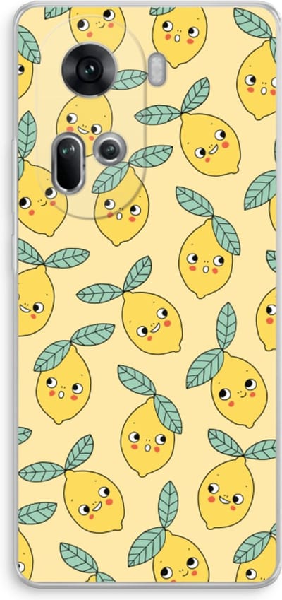 Case Company® - Hoesje geschikt voor Oppo Reno 11 hoesje - Citroenen - Soft Cover Telefoonhoesje - Bescherming aan alle Kanten en Schermrand