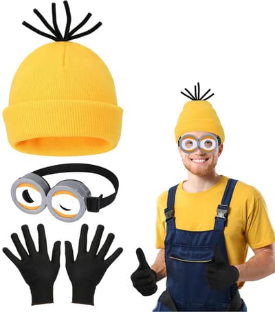 Allecto - Halloween-accessoires - Steampunk kostuum - Uniek design - Zwart - Gele handschoenen - Voor volwassenen en kinderen - Feestelijk thema