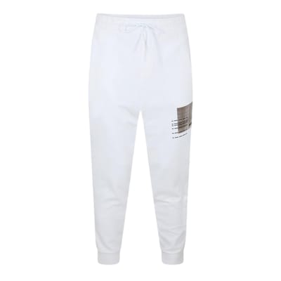 Boss Unisex joggingbroek voor volwassenen met Hadiko-logo, slim fit (Wit)
