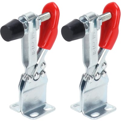 2 Set Kleine Knevelklemmen Snelspanner Horizontale Klem Handgereedschap Woondecoratie gray