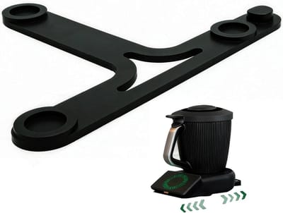 Glijplank Keukenmachine - Apparaat Verplaatser - Keuken Werkblad - Geïntegreerde Spatelhouder - 29 cm Breed - Zwart