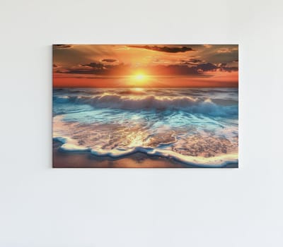 Canvas Schilderij - Landschappen - Zonsondergang - 60x40x2 cm