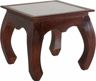 Prem-Bijzettafel - Glas & Acacia - Grijs