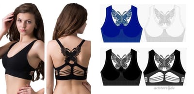 Sweet Angel Vlinder Bra - Sport Bra - 3Pack - Confectiemaat S/M - Cup A/B