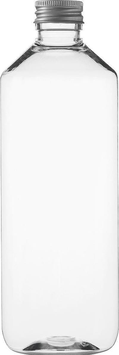 Lege Plastic Fles 500 ml PET transparant - met aluminium dop - set van 10 stuks - Navulbaar - Leeg