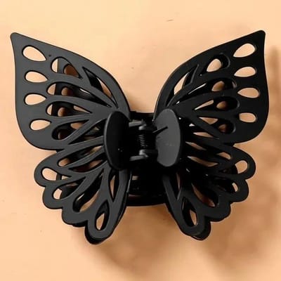 Modieuze vlinderhaarclip voor vrouwen, elegante geometrische haarspeldjes voor achter op het hoofd, acryl haaraccessoires voor meisjes zwart