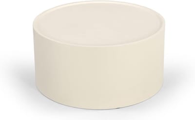 Salontafel Rond - Eettafel bijzettafel - Woonkamer meubel - Betonlook afwerking - 80cm diameter - Beige
