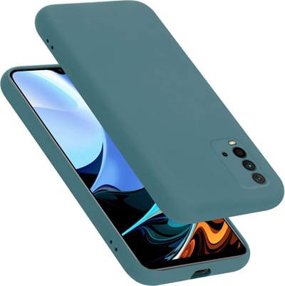 Cadorabo Hoesje geschikt voor Xiaomi RedMi 9T in LIQUID GROEN - Beschermhoes gemaakt van flexibel TPU silicone Case Cover