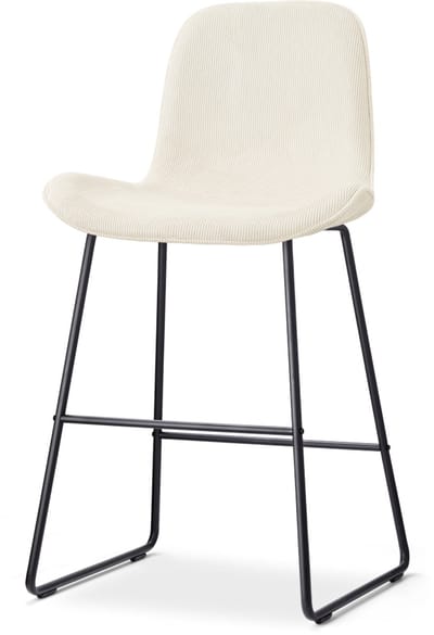 Nolon Nino-Fé barkruk rib beige - zwart onderstel - 65 cm