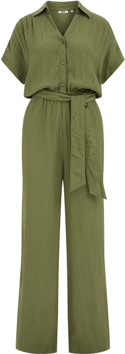 WE Fashion Dames jumpsuit met structuur