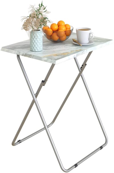 Dailygoody - Opvouwbare klaptafel - Compacte snacktafel - Ideaal voor kleine ruimtes - Buiten- en campinggebruik - Multifunctionele bijzettafel - Gesc...