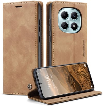 CaseMe Hoesje - Geschikt voor Xiaomi Redmi Note 15 / Poco M8 Hoesje - CaseMe 013 Book Case - Bruin