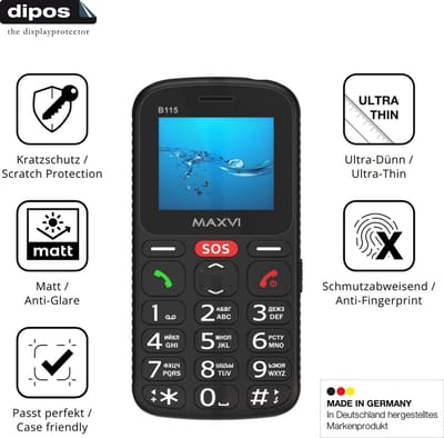 dipos – 4x Matte Beschermfolie geschikt voor Maxvi B115 | Krasbestendige & antireflecterende Screenprotector Ultra-Thin