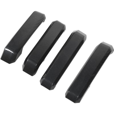 4 STUKS Binnen Deurklinken Cover Trim Koolstofvezel Patroon Krasbescherming Interieur Deurklink gray