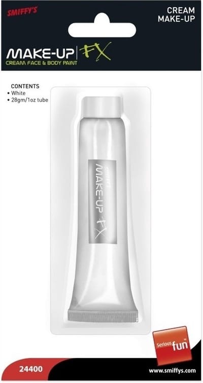 Smiffys Schmink tube - wit - 28 ml - waterbasis - make-up