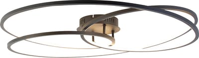 QAZQA rowin - Design Dimbare LED Plafondlamp met Dimmer - 1 lichts - Ø 78.5 cm - Zwart - Woonkamer | Slaapkamer | Keuken