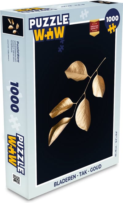 Puzzel Bladeren - Tak - Goud - Luxe - Legpuzzel - Puzzel 1000 stukjes volwassenen