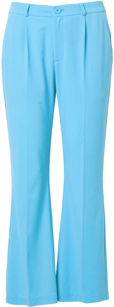 Angel of Style - Dames - Broek rechte pijpen knoopsluiting - Mineraalblauw - Maat 52