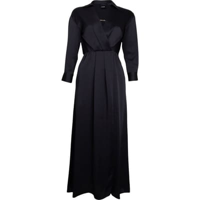 PINKO Amanda Abito Satin Black Size: 38 | Maxi Dresses Outlet | Dames | Zwart