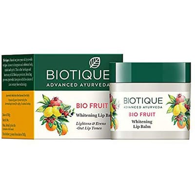 Whitening lippenbalsem met fruit (12 gram), Bio Fruit Whitening Lippenbalsem, Biotique 6.262499999999999 blue