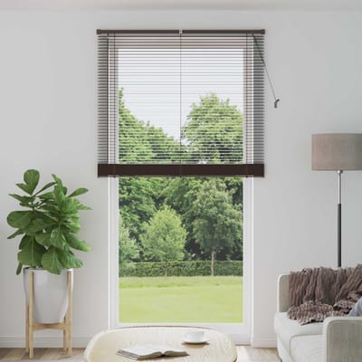 vidaXL - Venetiaanse - jaloezie - Donkerbruin - met - Patroon - 213 - x - 110 - cm - 25 - mm
