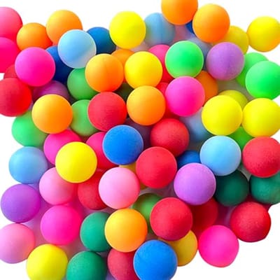 Set van 30 kleurrijke tafeltennisballen - 40 mm kunststof voor beginners en feesten