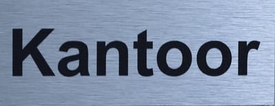 Aluminium-Plaat Kantoor - Deurbord - Infoplaat - 13 x 5 cm