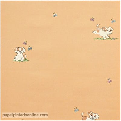 Behang Kinderkamer - Hondjes - Babykamer - Behangpapier - Kinderbehang - 0,53 x 10,05M. - Four Friends