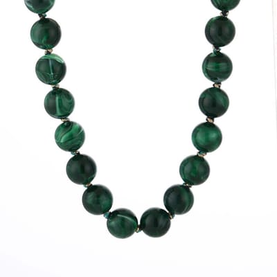 Bijoutheek Collier Kralen Resin Statement Groen