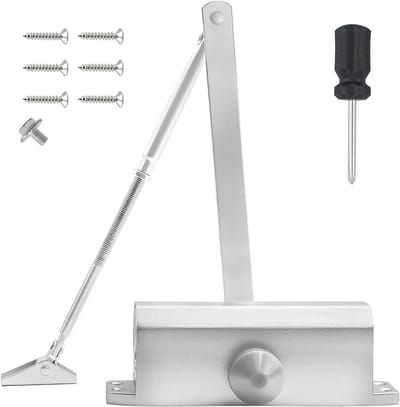 Hydraulische automatische deursluiting met houderfunctie voor binnen- en buitendeuren, geschikt voor deuren tot 85 kg en 1200 mm breed