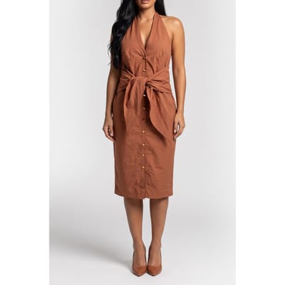 GUESS Pat Sl Dress Terre Di Siena Größe: 36 | Blusenkleider Outlet | Damen