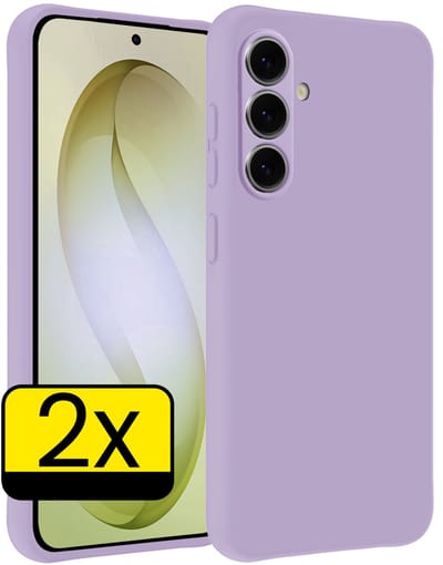 Hoesje - 2 Stuks - Geschikt voor Samsung Galaxy S26 - Sterk & Shockproof - Case Siliconen - Back Cover - Telefoon Hoes - Telefoonhoesjes - Lila