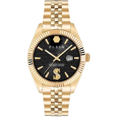 Philipp Plein Date Superlative PWMFA1025 Horloge - Staal - Goudkleurig - Ø 41 mm