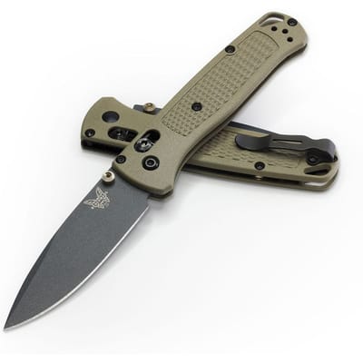 Benchmade bugout gray blade / green hand