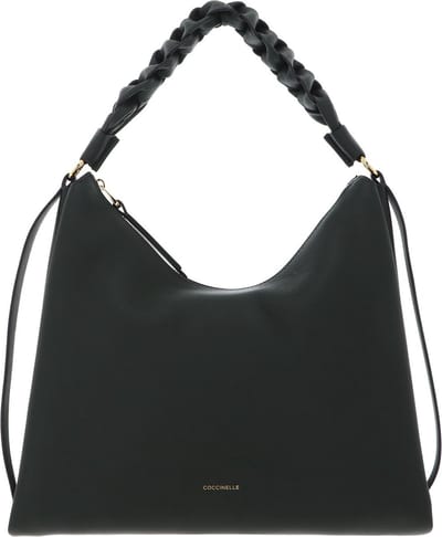 COCCINELLE Leren Schoudertas Boheme Grana Double Shoulder Bag Alga / Guacamole Donkergroen