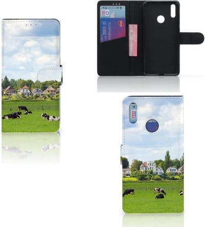 Boekhoesje voor Huawei Y7 (2019) Telefoonhoesje met Pasjes Koeien